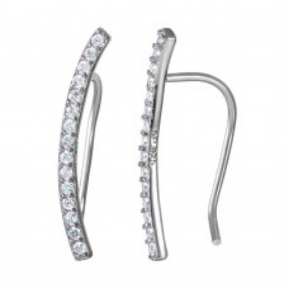 sterling silver 925 rotheum plated cz encrusted ba
